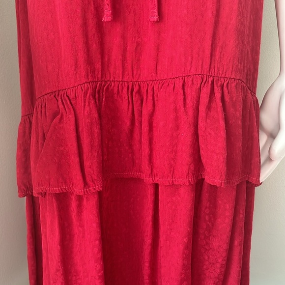 Anthropologie, LACAUSA red ruffle dress size small - Picture 4 of 7